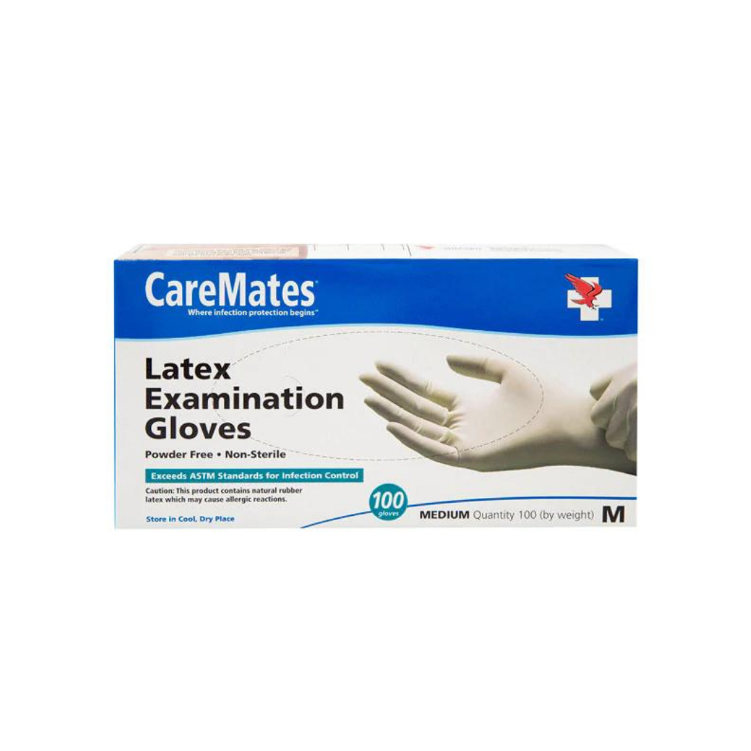 CareMates Latex Gloves- Medium