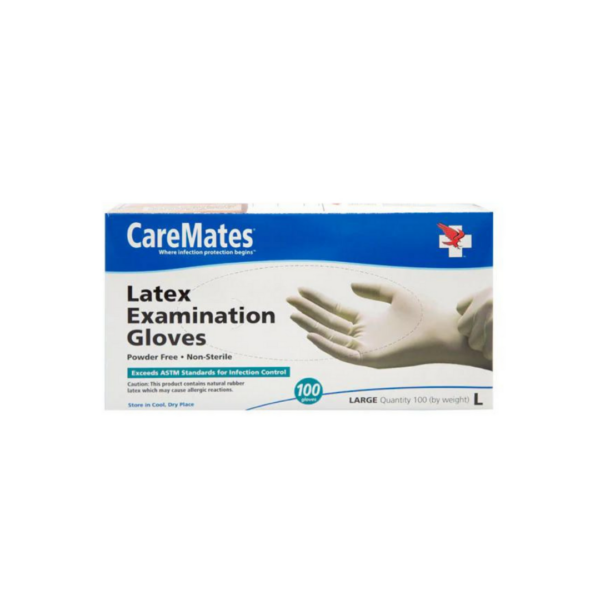 CareMates Latex Gloves- Large